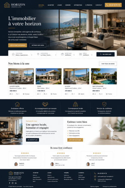 agence immobiliere lca creation site web